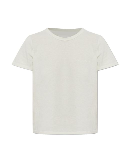Maison Margiela White T-Shirt With Embroidered Logo