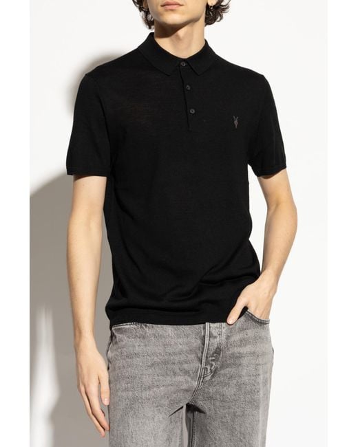 AllSaints Black Polo Mode for men