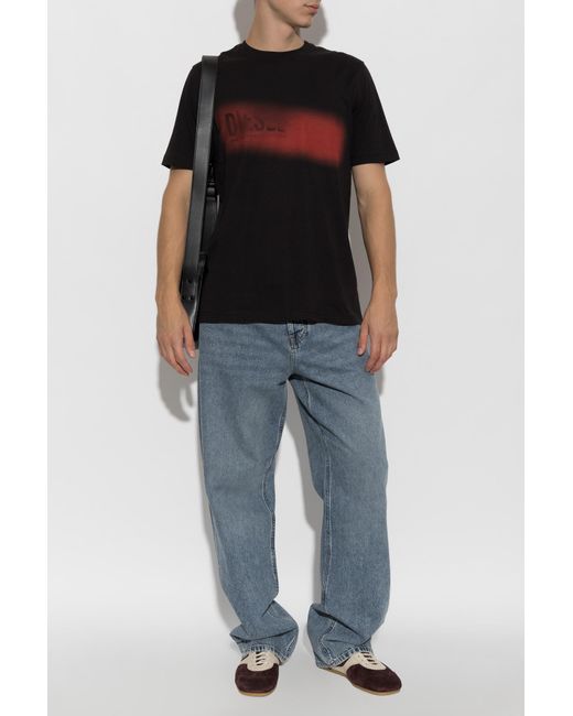 DIESEL Black T-Shirt 'T-Adjust-Aa5' for men
