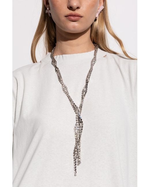 Balenciaga Blue Necklace With Shimmering Crystals