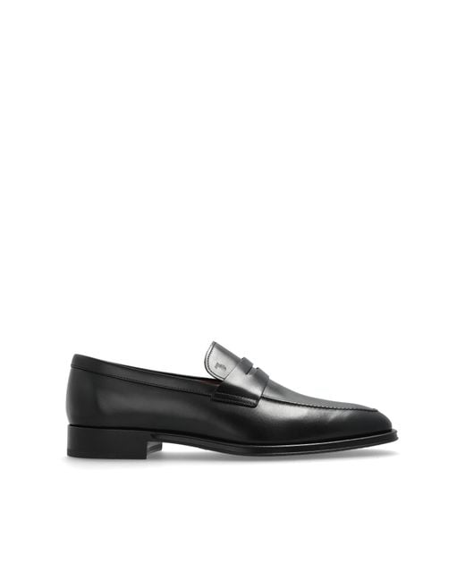 Tod's Black Leather 'Loafers' Shoes for men
