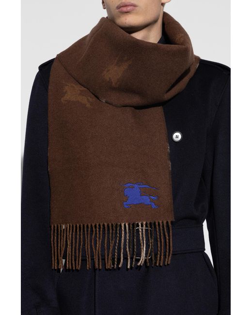 Burberry Brown Cashmere Scarf for men