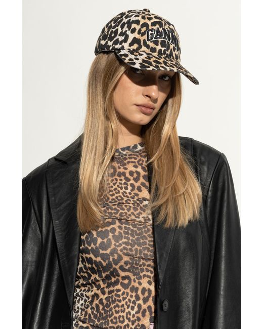 Ganni Black Baseball Cap