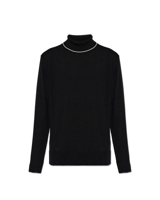 Eleventy Black Cashmere Turtleneck for men