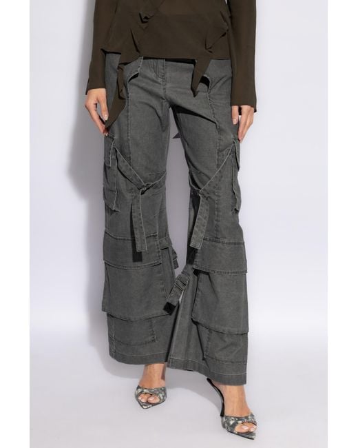 Acne Gray Regular-Fit Trousers