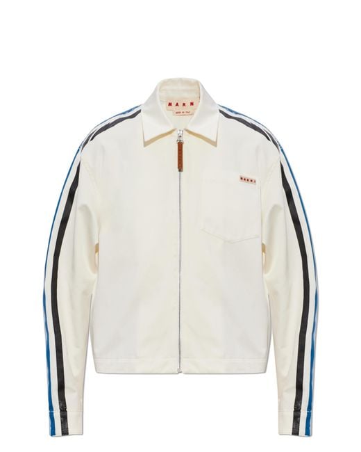 Marni Natural Cotton Jacket With Pocket
