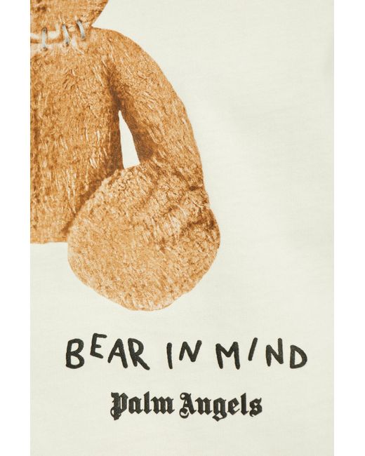 Palm Angels White T-Shirt With Print for men