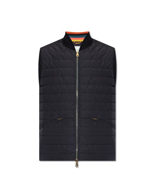Paul Smith Black Vest With Down Front for men