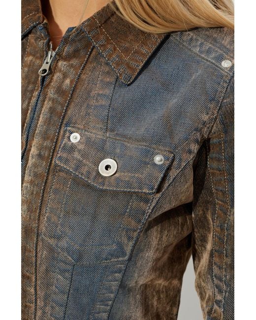 KNWLS Brown Jacket With Velvet Finish