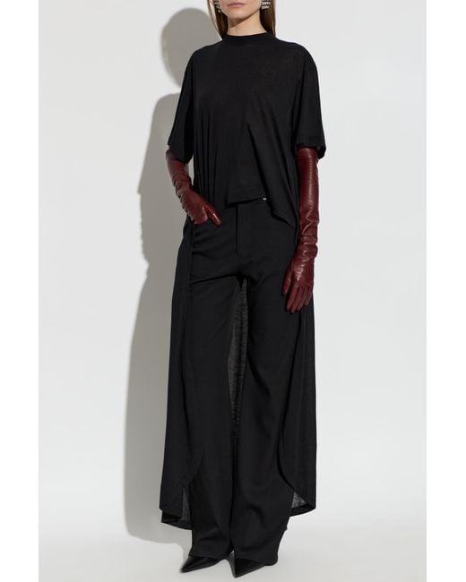 Balenciaga Black Asymmetrical Cut Top