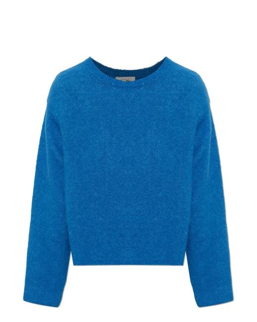American Vintage Blue Sweatshirt With Patch