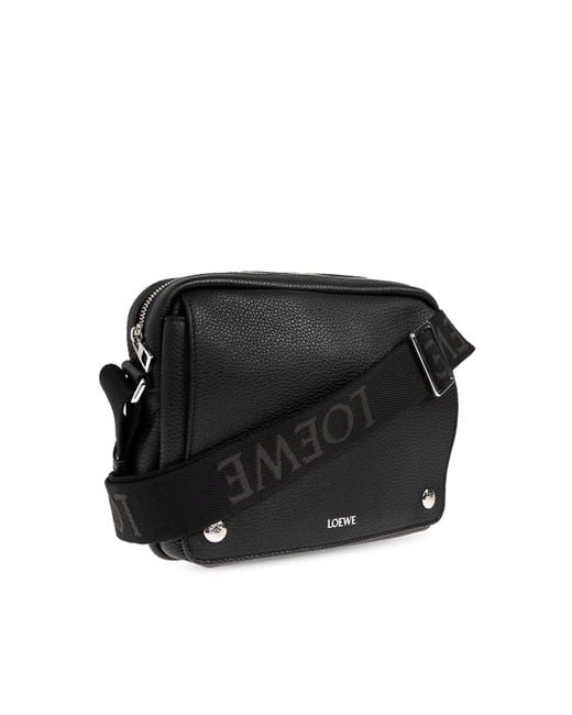 Loewe Black 'Pebble Medium' Shoulder Bag for men
