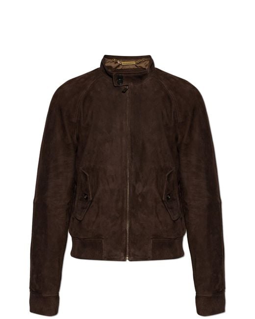 DSquared² Brown Leather Jacket for men