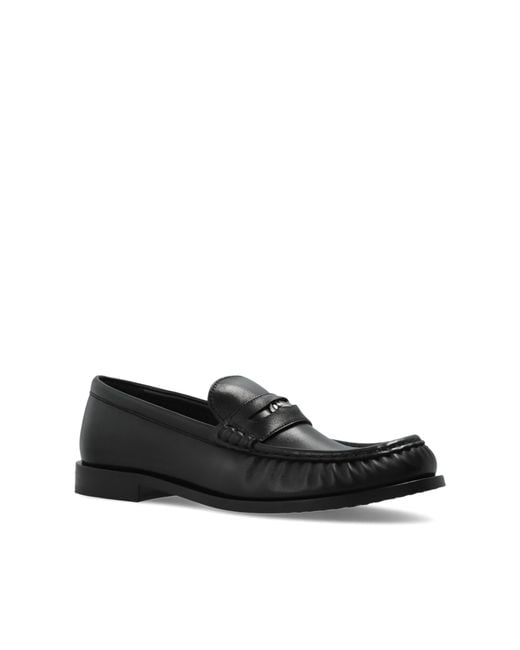 Burberry Black Leather 'Loafers' for men