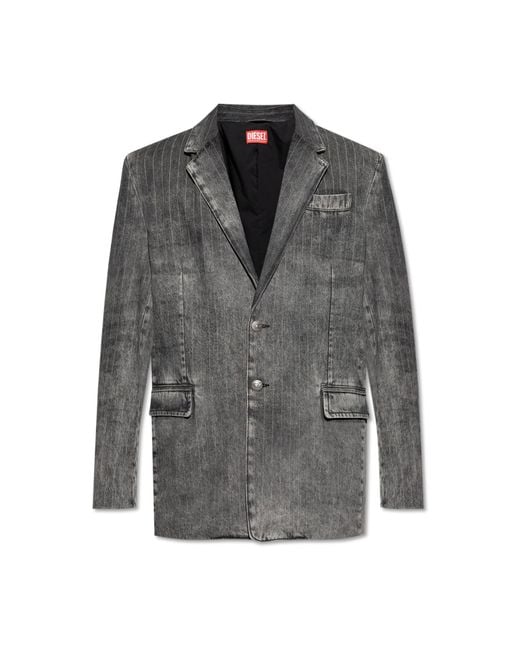 DIESEL Gray Denim Jacket D-Reger-S
