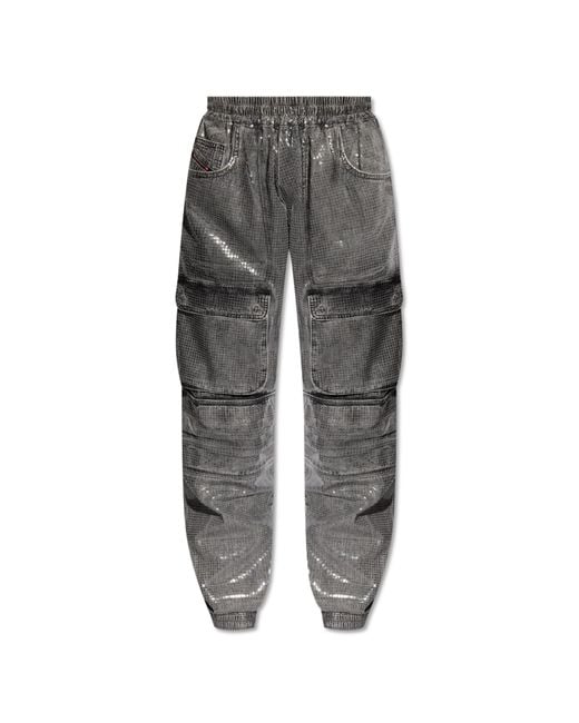 DIESEL Gray 'd-mirt-s' Cargo Jeans,