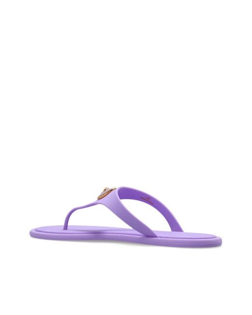 Versace Purple Rubber Flip-Flops