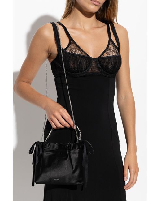 Jimmy Choo Black 'Drawstring Mini' Bag