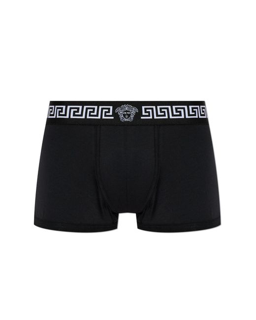 Versace Black Cotton Boxer Shorts for men