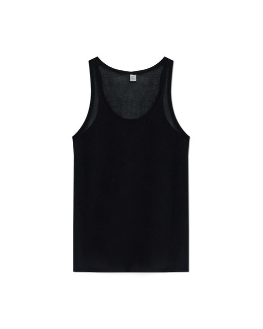 Totême  Black Top With A Round Neckline