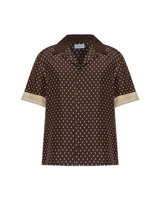 Ferragamo Brown Silk Shirt for men