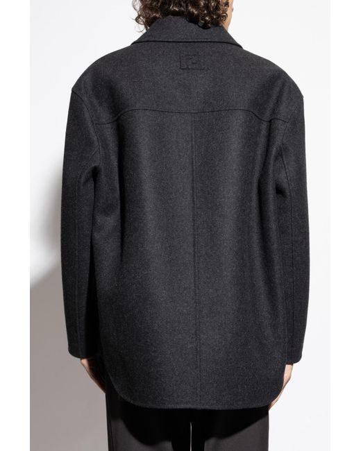 Fendi Black Wool Jacket for men