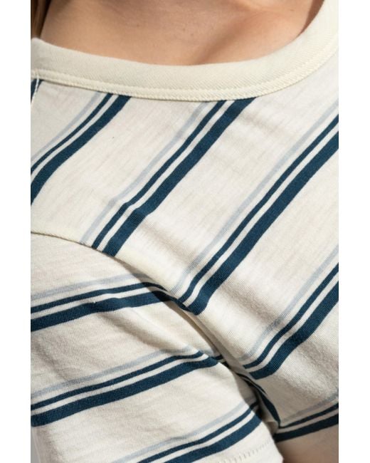 Rag & Bone Natural T-Shirt With A Striped Pattern