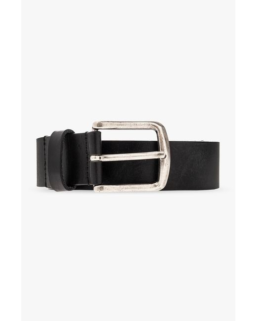 DIESEL Black Leather Belt for men