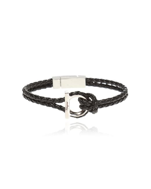 Ferragamo Black G Frame Bracelet