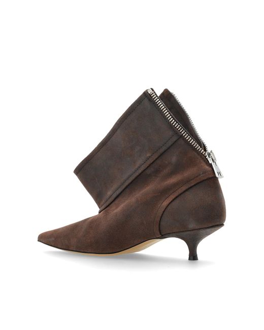 J.W. Anderson Brown Leather Ankle Boots