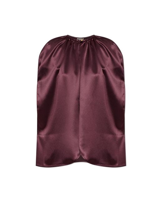 By Malene Birger Purple Poncho 'Dallias'