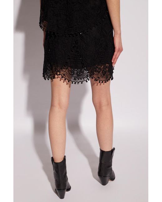 Isabel Marant Black Lace Skirt 'viny',