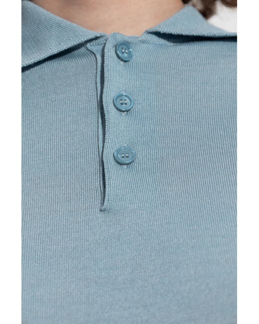 AMI Blue Wool Top