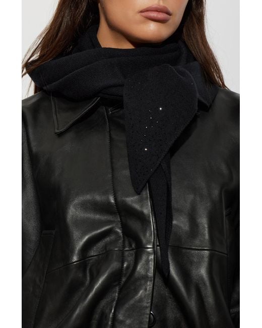 Zadig & Voltaire Black Wool Scarf