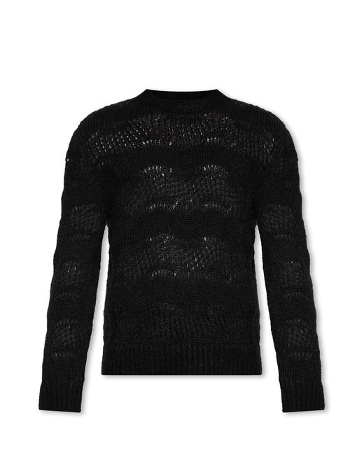 Saint Laurent Sweater With Decorative Knit in Black for Men Lyst UK