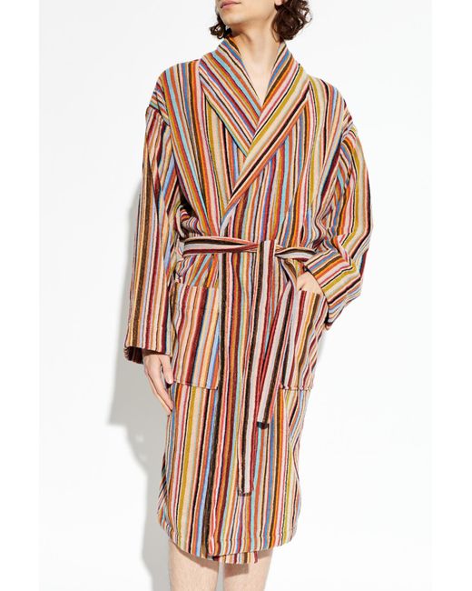 Paul Smith Multicolor Cotton Bathrobe With Pockets for men