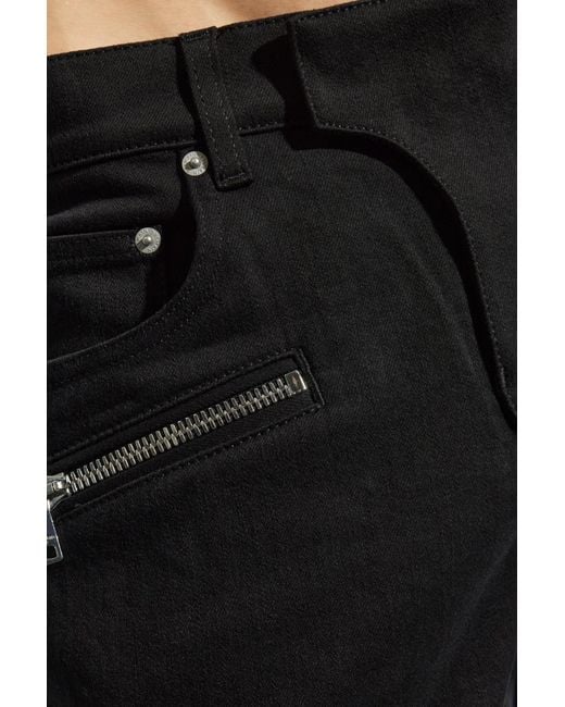 Balmain Black Jeans With Sewn-In Zippers for men