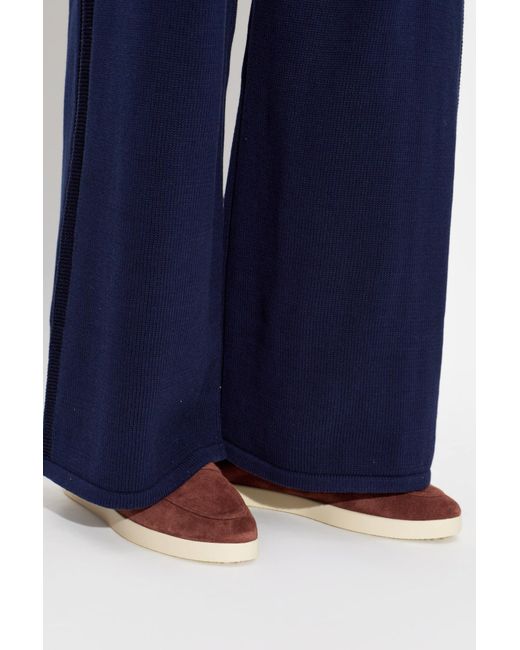 Tory Burch Brown Suede Loafers