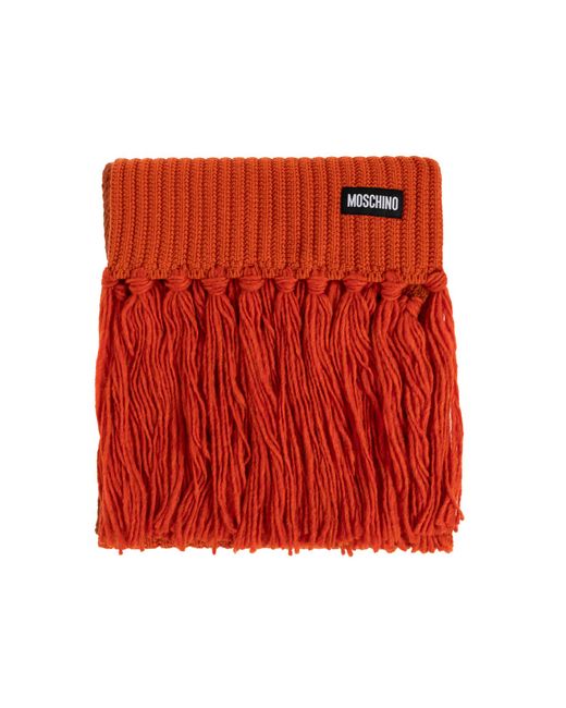 Moschino Red Scarf With Fringes
