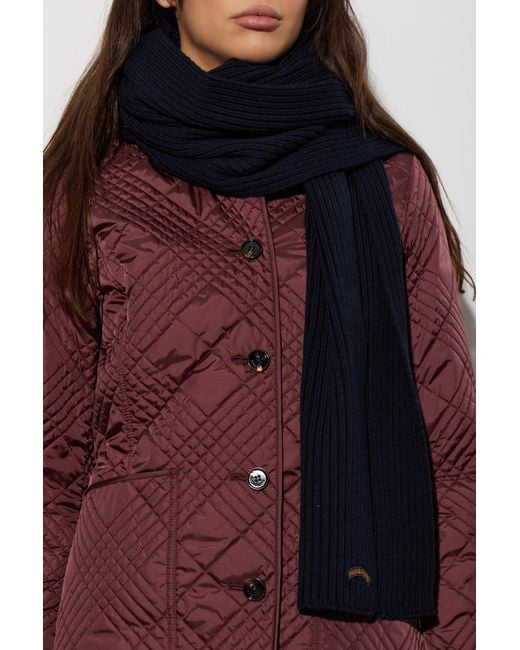 Paul & Shark Blue Wool Scarf