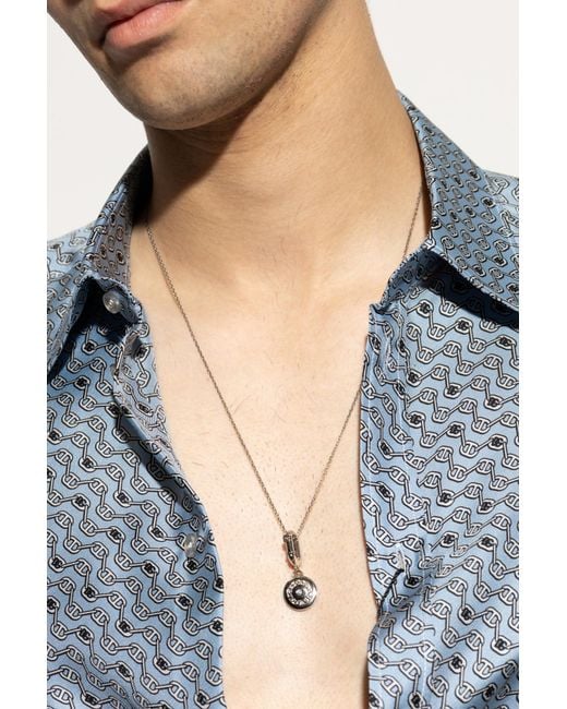 Dolce & Gabbana Blue Pendant With Logo for men