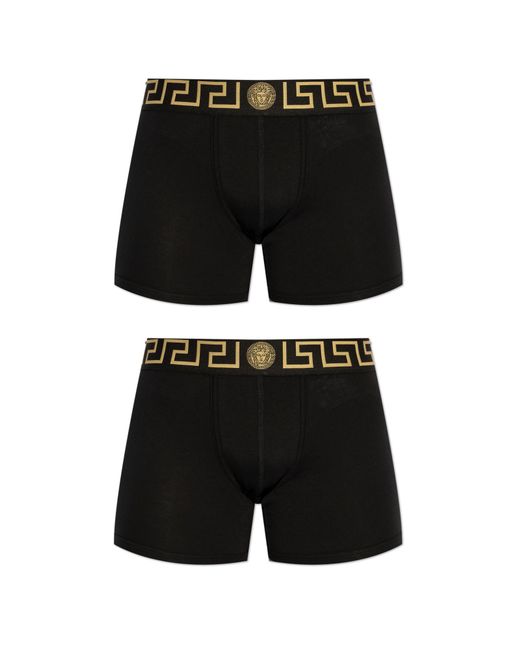 Versace Black Two-Pack Boxer Shorts for men