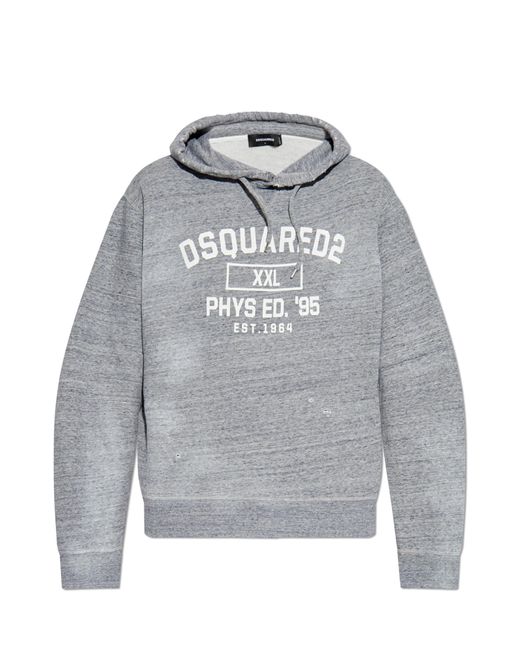 DSquared² Gray Sweatshirt With Print for men