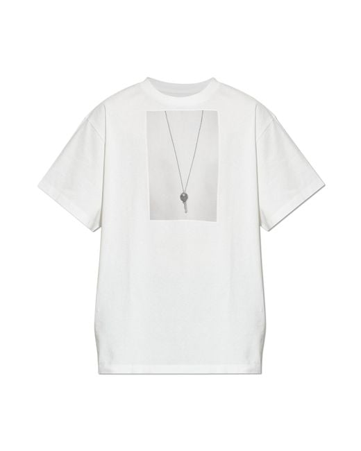 MM6 by Maison Margiela White T-Shirt With Print for men