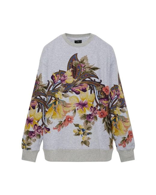 Etro White Sweatshirt With Colorful Print