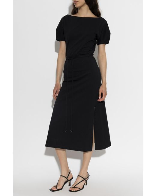 Lemaire Black Dress With A Waist Belt
