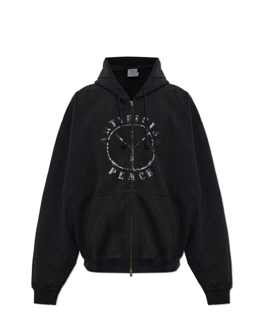 Vetements Black Sweatshirt With Print for men