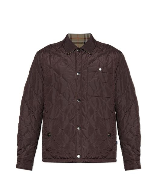 Burberry Brown Reversible Jacket "Brighton" for men