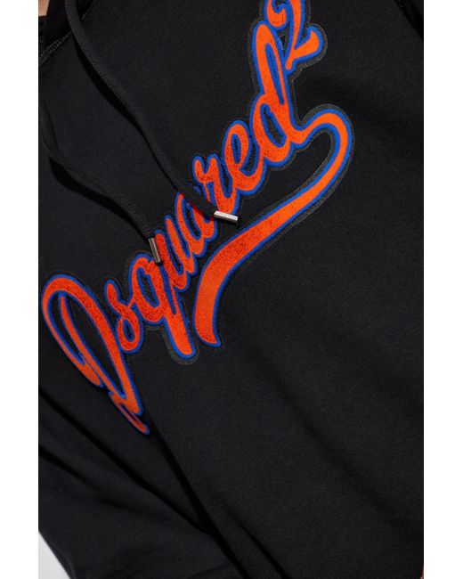 DSquared² Black Sweatshirt With Print for men