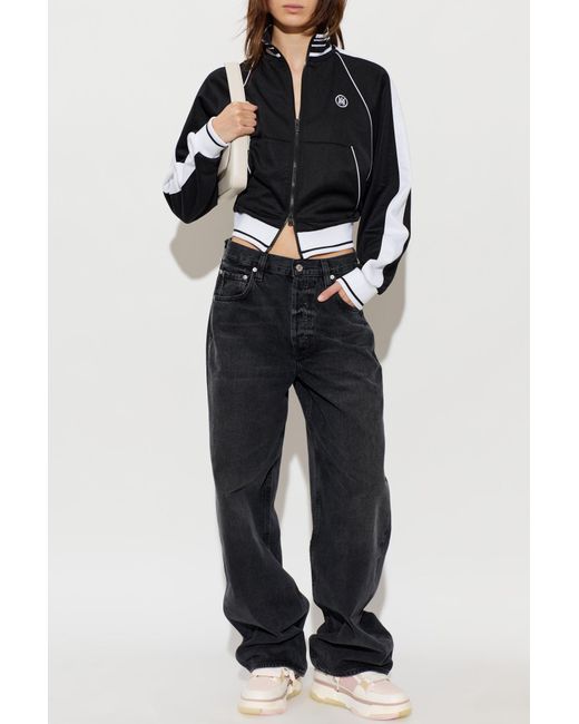 Amiri Black Sweatshirt With Stand-Up Collar